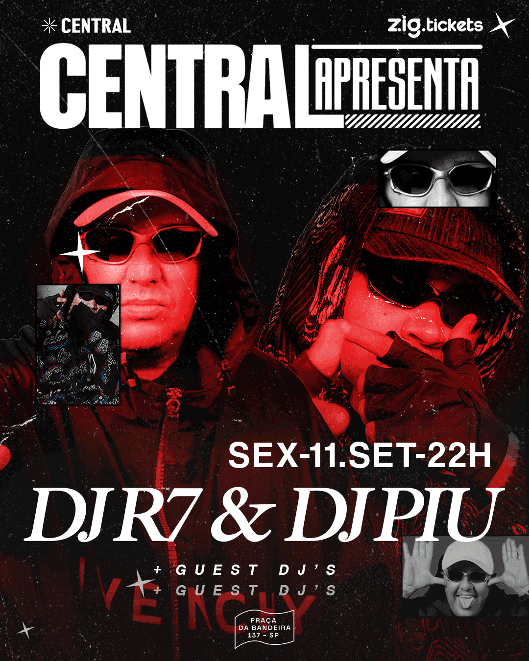 Central Apresenta DJ PIU e DJ R7 - Sexta-Feira 11/09