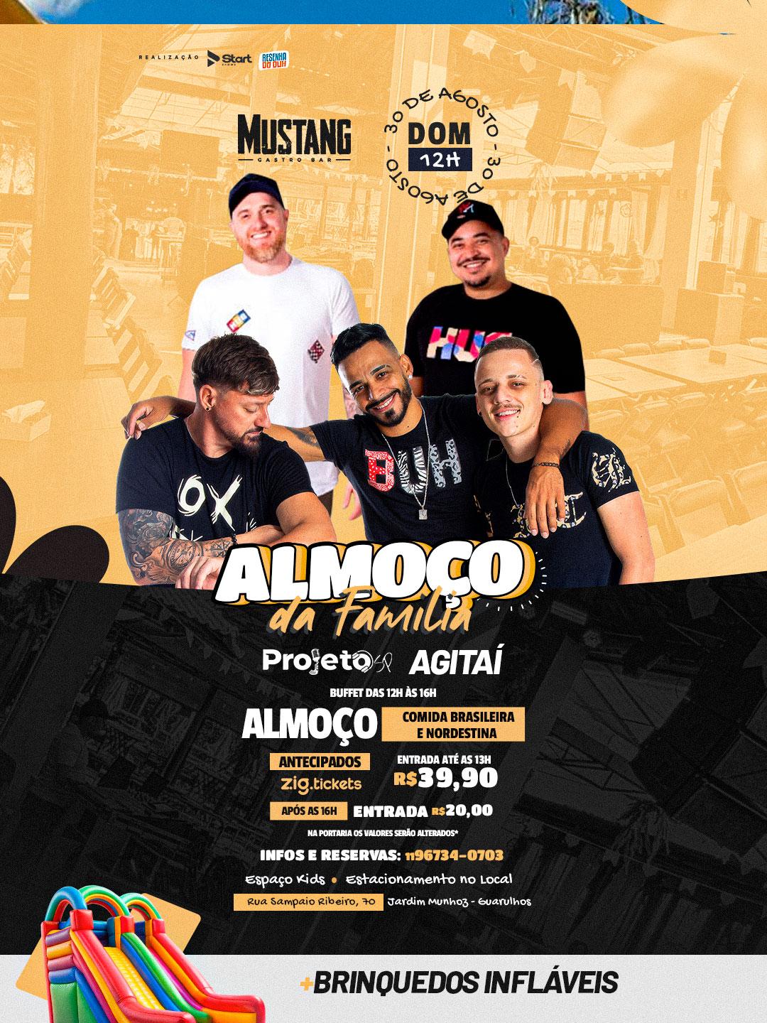 AGITAI - PROJETO SP DOMINGO 30/08/2026 NO MUSTANG GUARULHOS