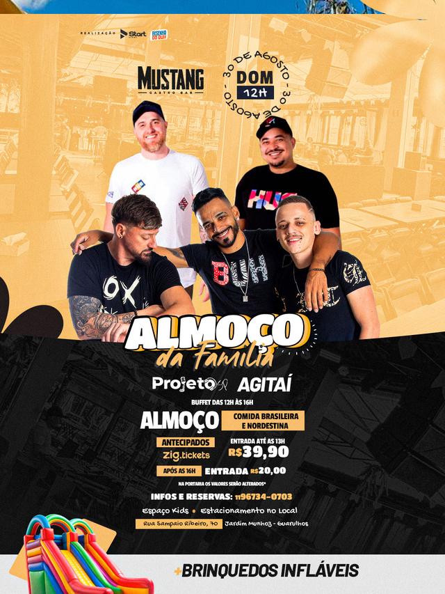 AGITAI - PROJETO SP DOMINGO 30/08/2026 NO MUSTANG GUARULHOS