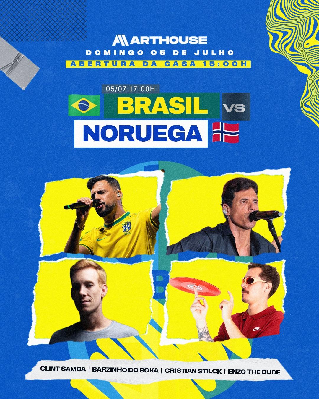 Art House - Copa do Mundo -  Brasil X Noruega - Domingo 05/07 