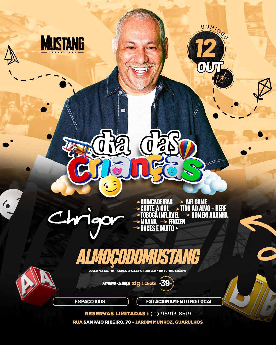 CHRIGOR - ALMOÇO DOMINGO 12/10/2025 ESPECIAL DIA DAS CRIANÇAS