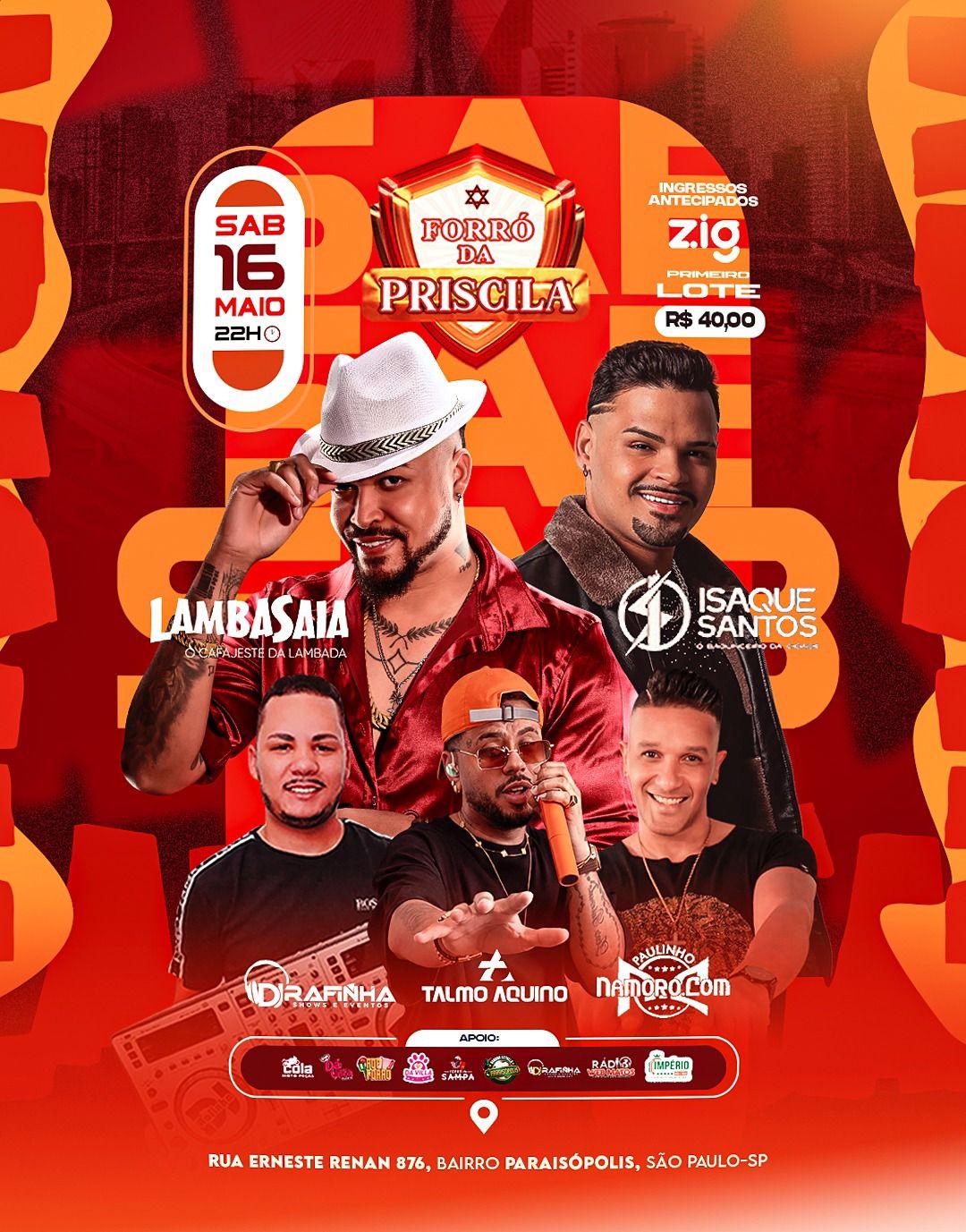 Lambasaia e Isaque Santos no Forró da Priscila