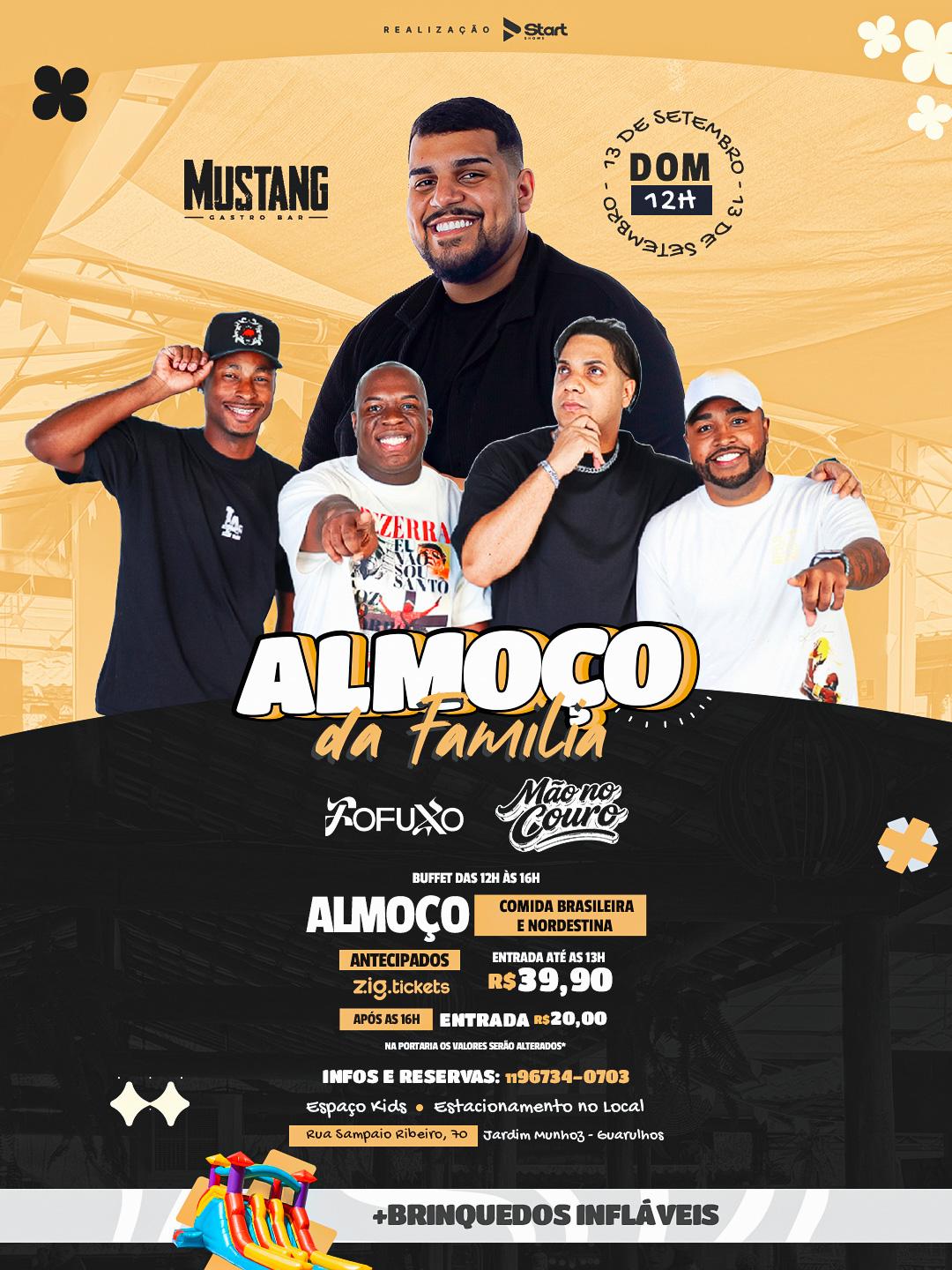 MÃO NO COURO - FOFUXO DOMINGO 13/09/2026 NO MUSTANG GUARULHOS