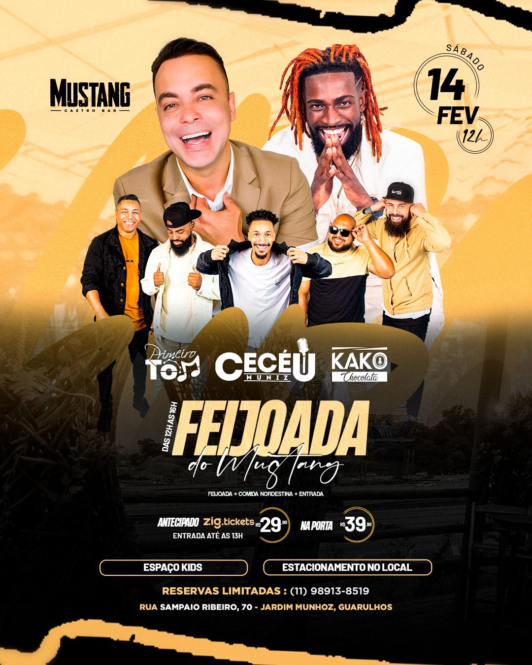 CECEU MUNIZ - FEIJOADA SÁBADO 14/02/2026 NO MUSTANG GUARULHOS
