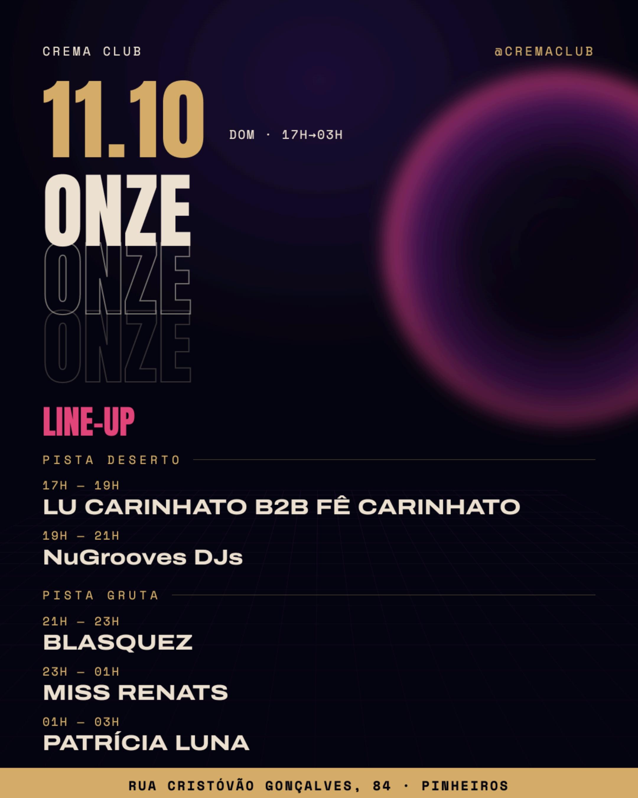 Crema Club presents Onze - 11.10