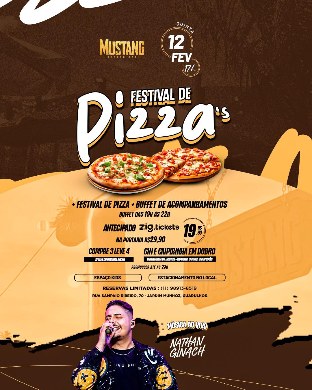 FESTIVAL DE PIZZA QUINTA 12/02/2026 NO MUSTANG GUARULHOS