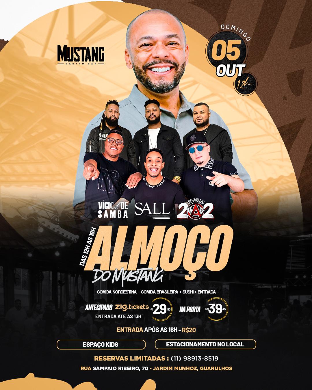 ALMOÇO DOMINGO 05/10/2025 NO MUSTANG GUARULHOS