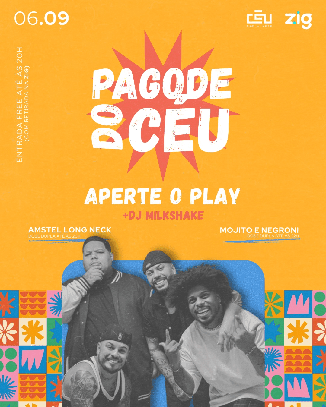 Pagode do Céu convida Aperte o Play | DJ Milkshake | 06.09