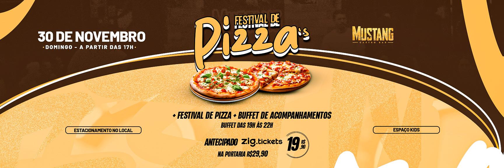 FESTIVAL DE PIZZA DOMINGO 30/11/2025 NO MUSTANG GUARULHOS