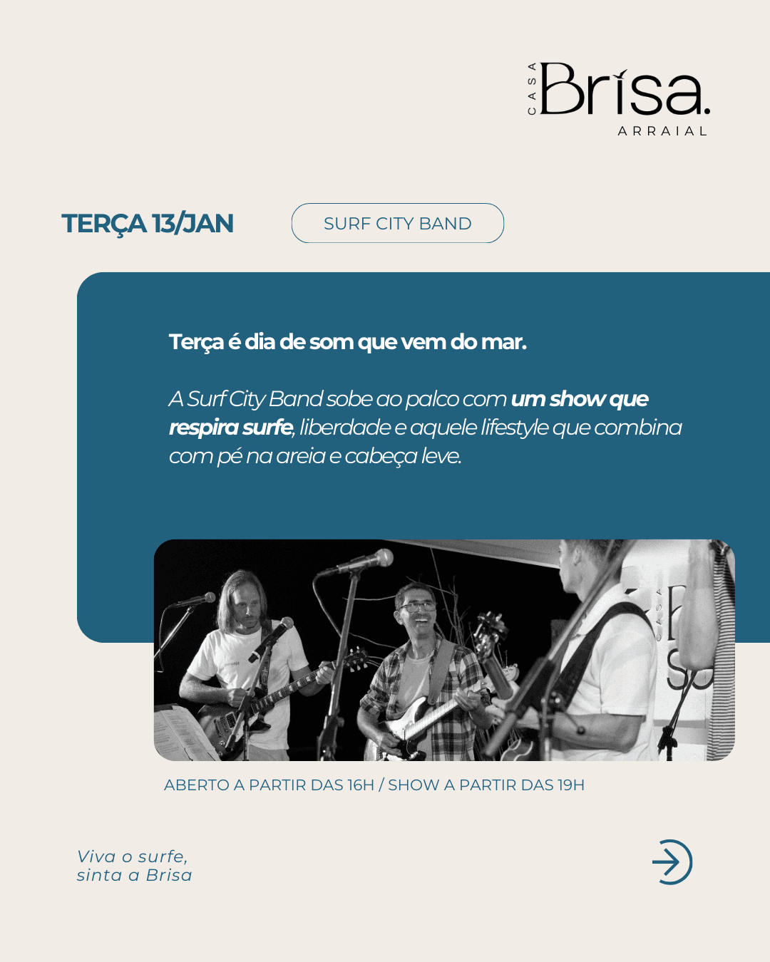 Casa Brisa  Arraial | Surf City Band | 13/jan