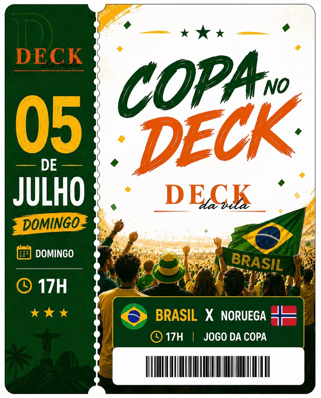 Copa no Deck 05/07 - Domingo