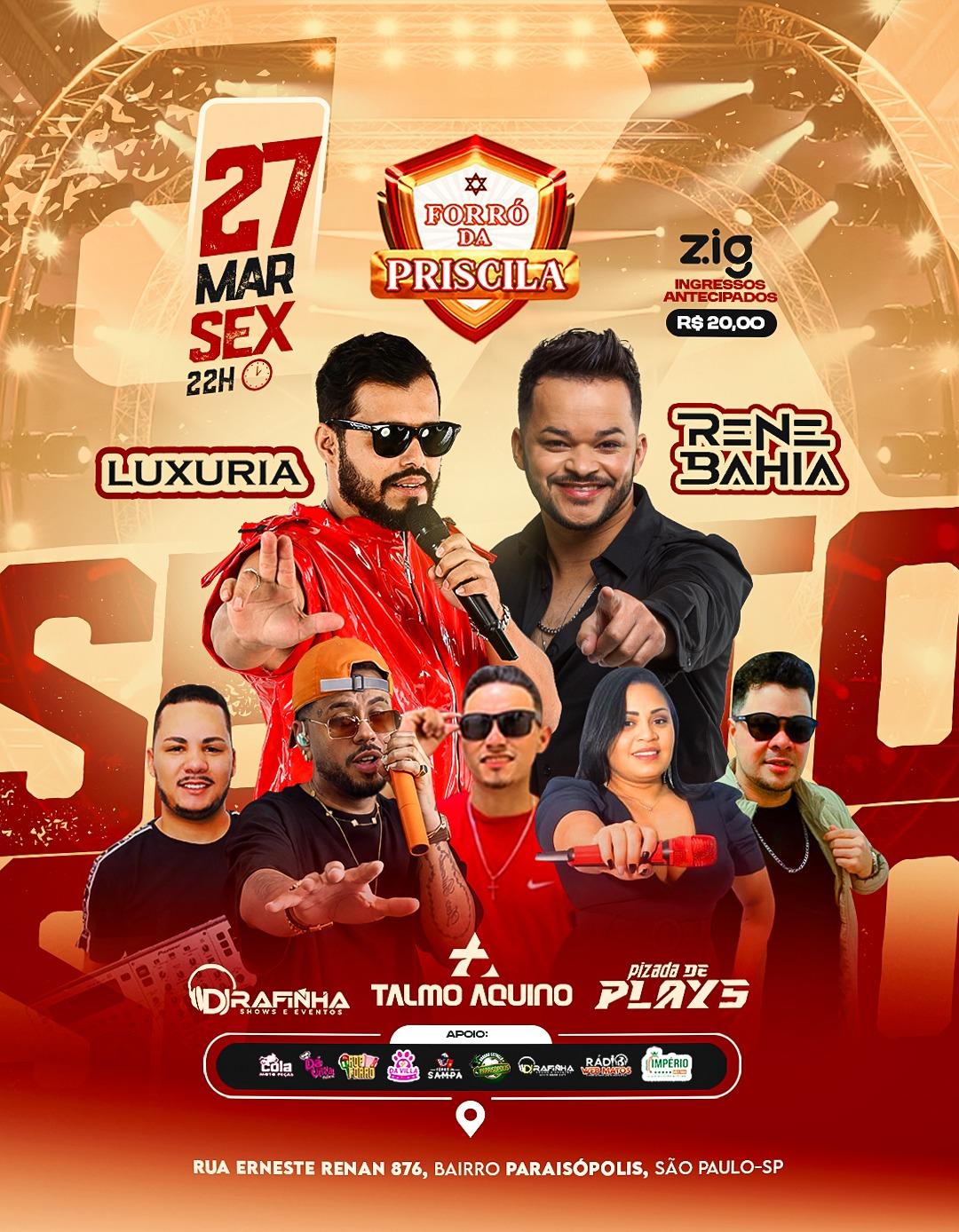 Luxuria e Rene Bahia no Forró da Priscila