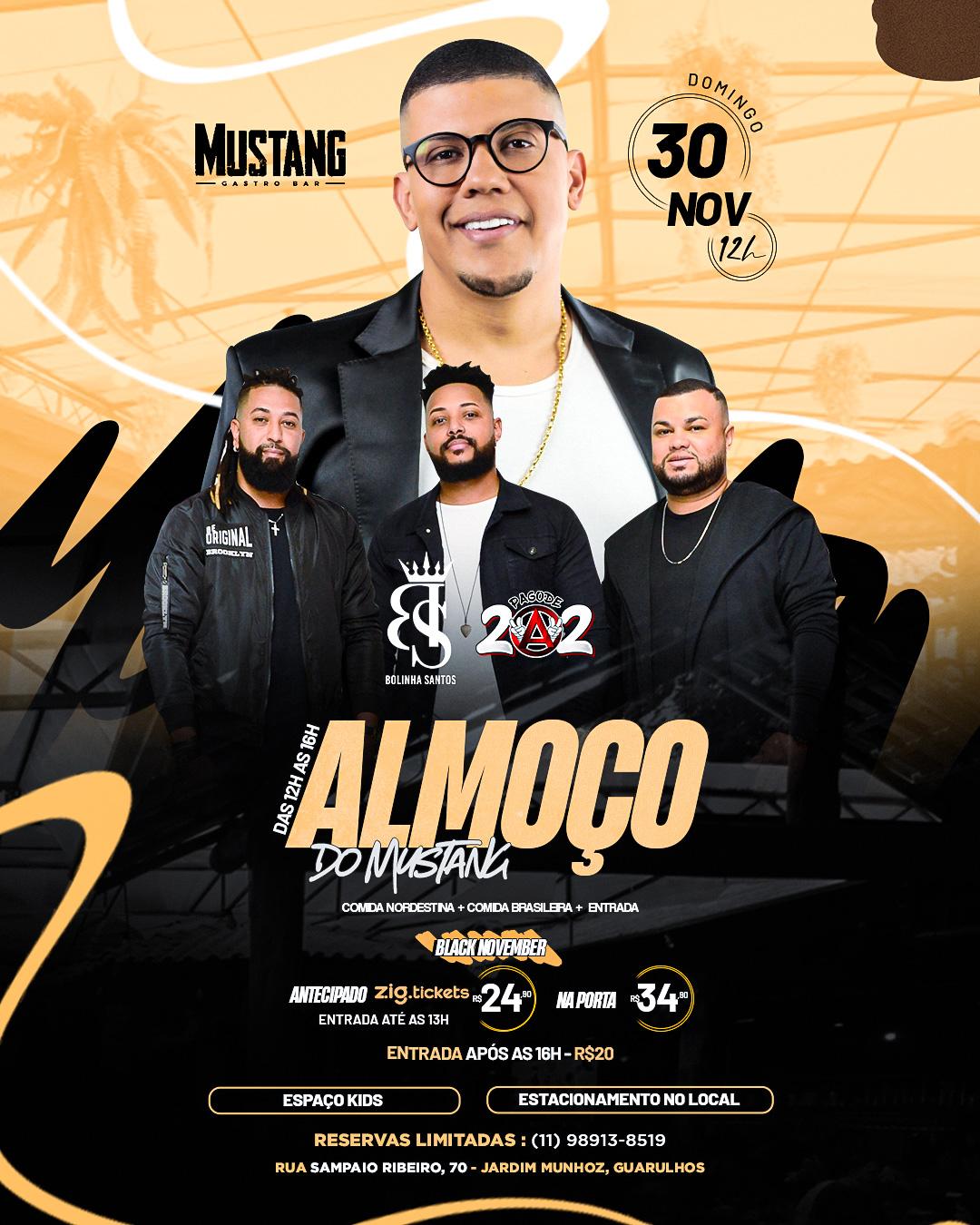 ALMOÇO DOMINGO 30/11/2025 NO MUSTANG GUARULHOS