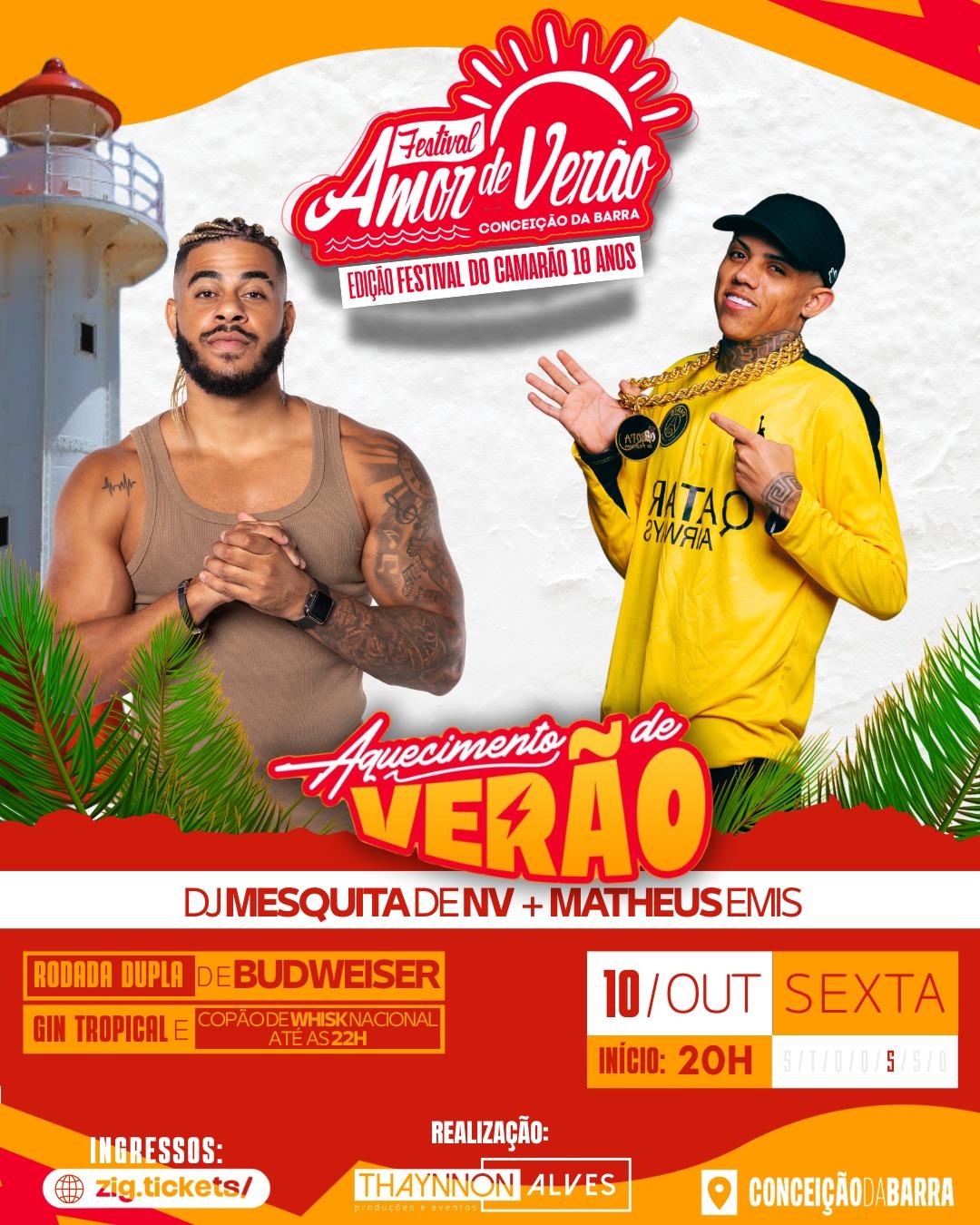 Festival Amor de Verão - Sexta Feira - Aquecimento de Verão