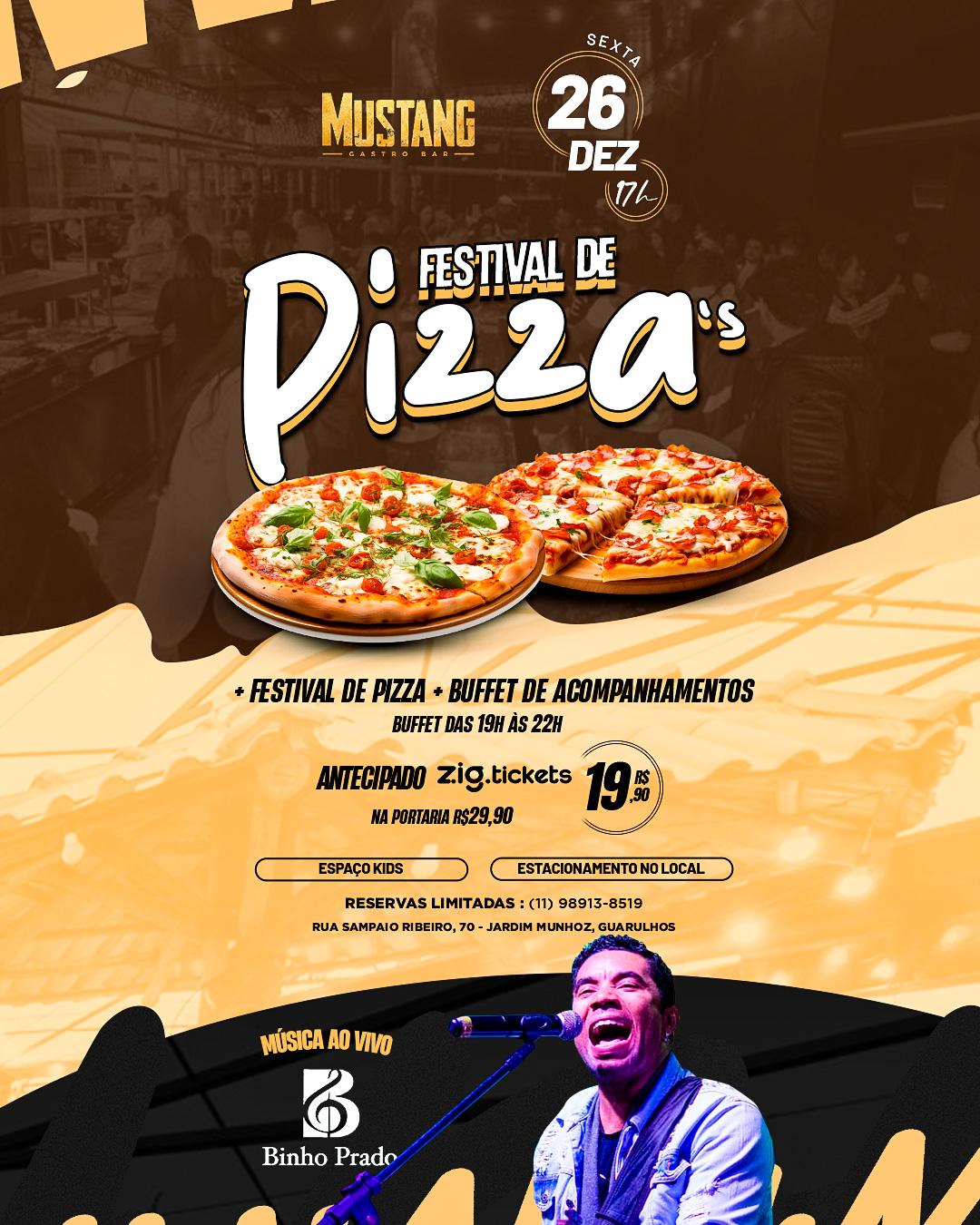 FESTIVAL DE PIZZA SEXTA 26/12/2025 NO MUSTANG GUARULHOS