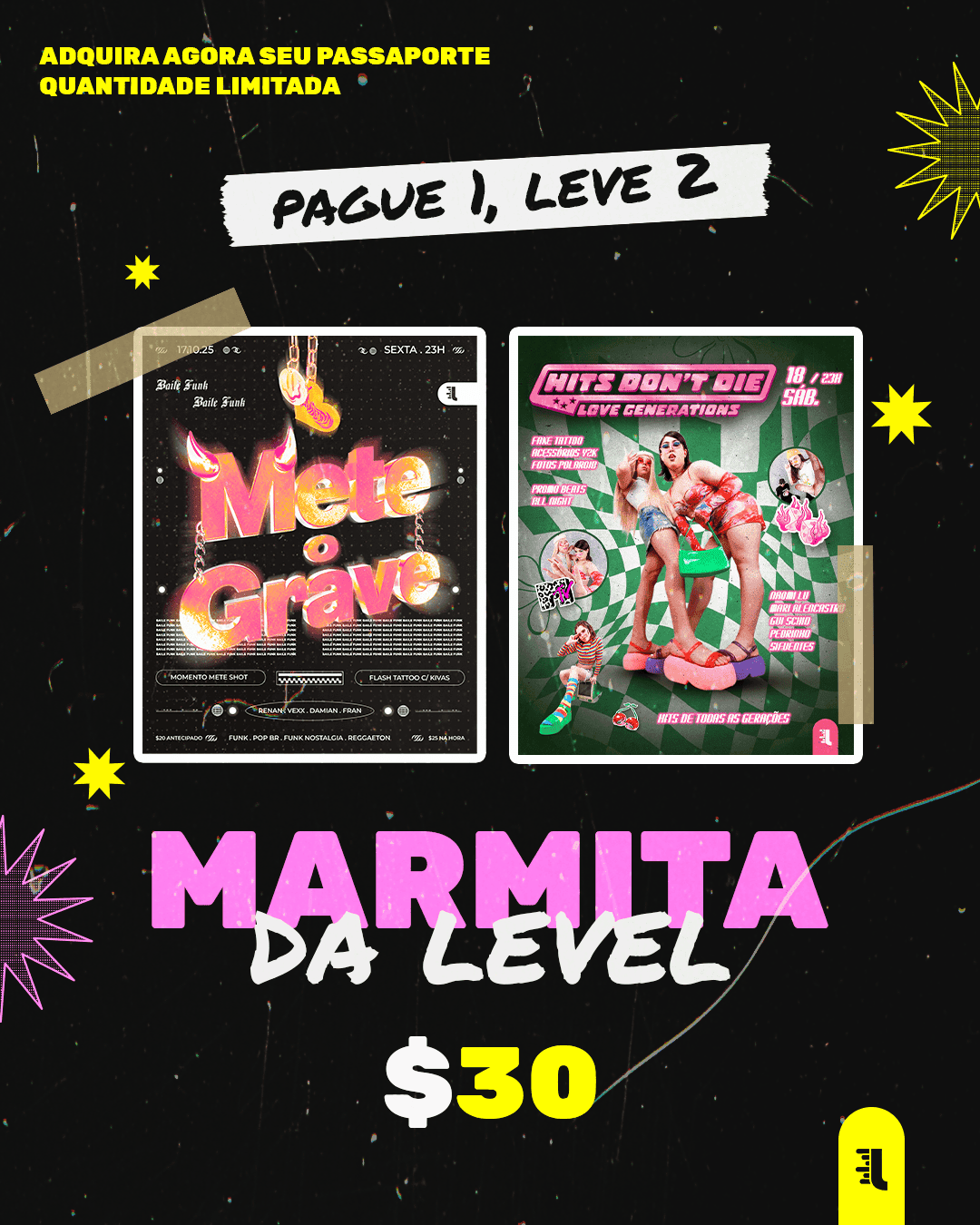 MARMITA DA LEVEL 17 E 18 DE OUTUBRO