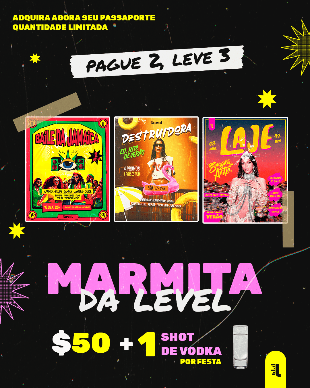 MARMITA DA LEVEL + SHOT (16, 17 E 18)