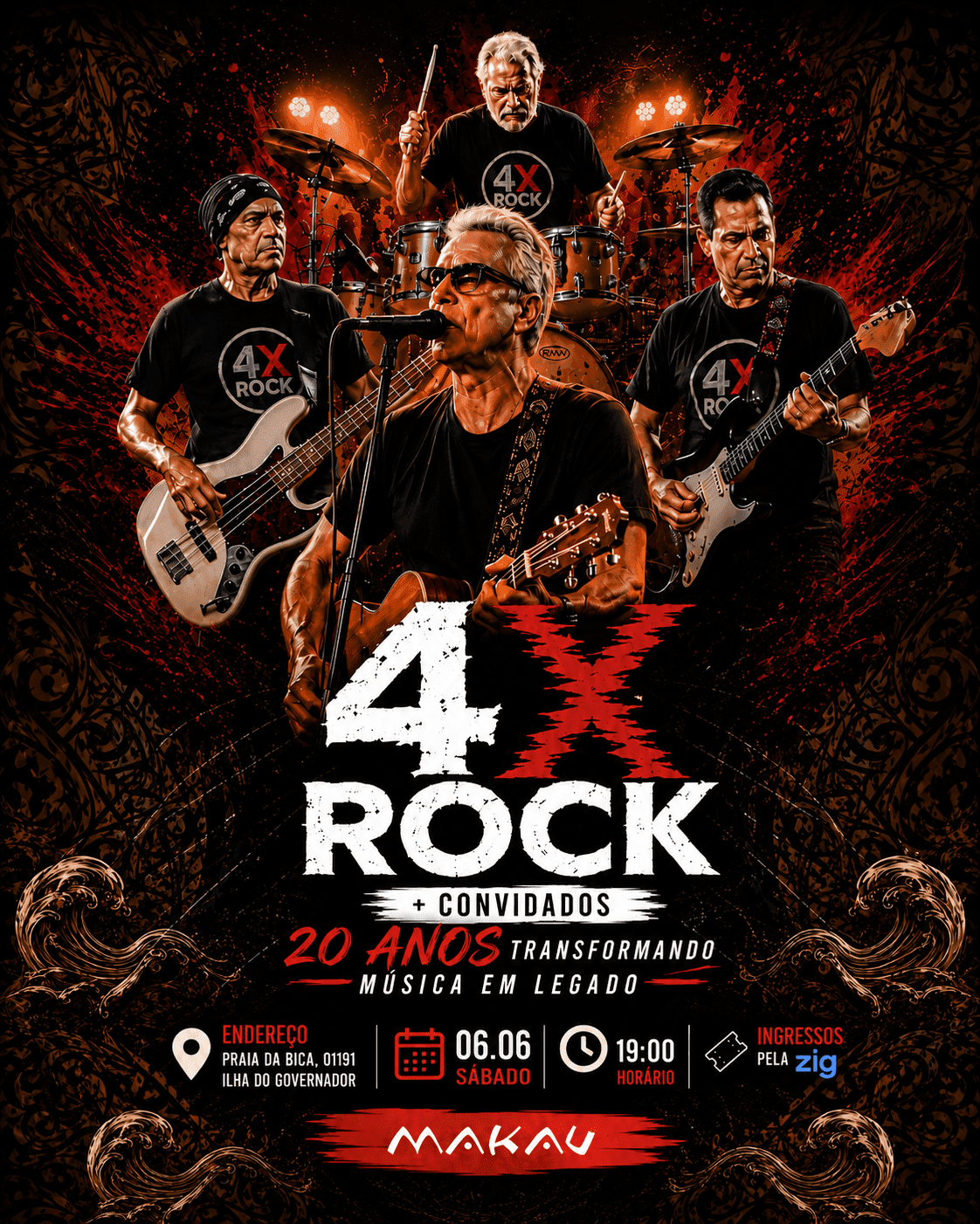 20 ANOS DA BANDA 4X ROCK