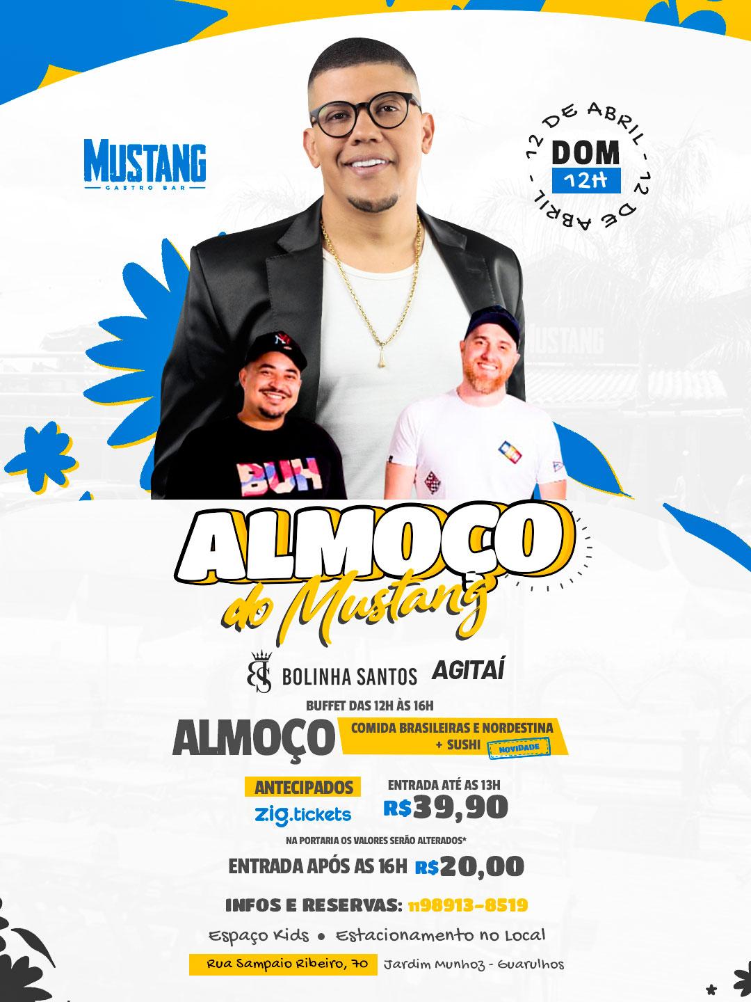 ALMOÇO DOMINGO 12/04/2026 NO MUSTANG GUARULHOS