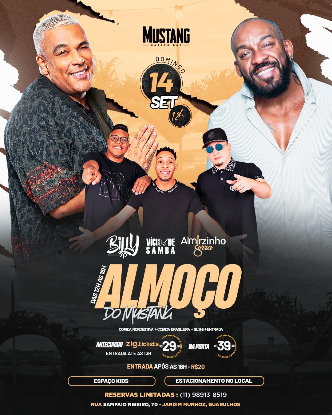 ALMOÇO DOMINGO 14/09/2025 NO MUSTANG GUARULHOS
