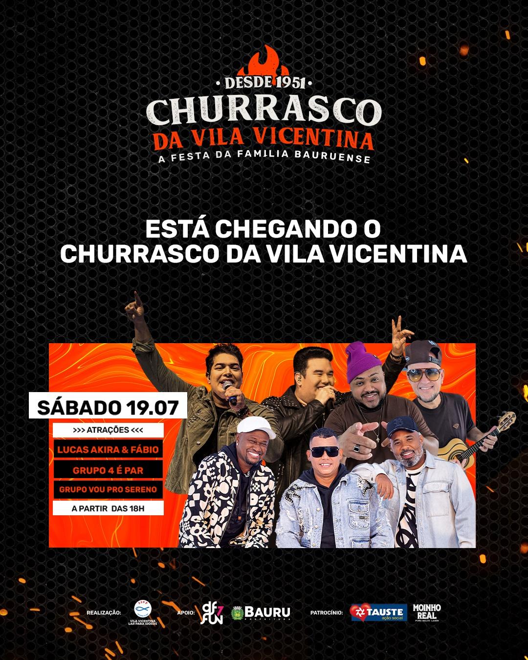 SHOW CHURRASCO VILA VICENTINA – SÁBADO