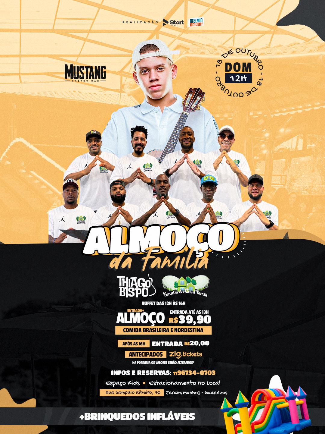 THIAGO BISPO - SAMBA DA CASA VERDE DOMINGO 18/10/2026 NO MUSTANG GUARULHOS