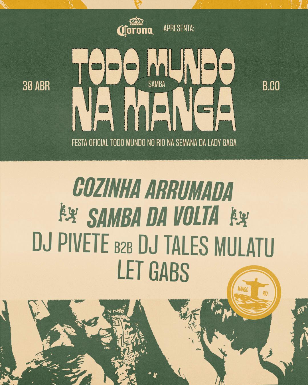 SAMBA NA MANGA: COZINHA ARRUMADA, SAMBA DA VOLTA e mais…