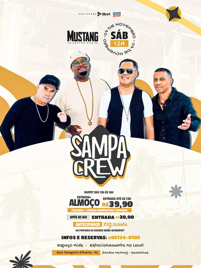 SAMPA CREW - SÁBADO 07/11/2026 NO MUSTANG GUARULHOS