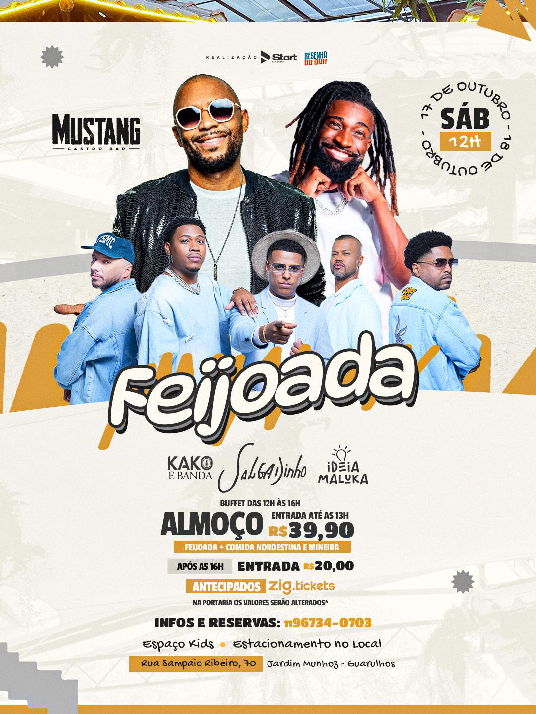 SALGADINHO - IDEIA MALUKA - KAKO SÁBADO 17/10/2026 NO MUSTANG GUARULHOS