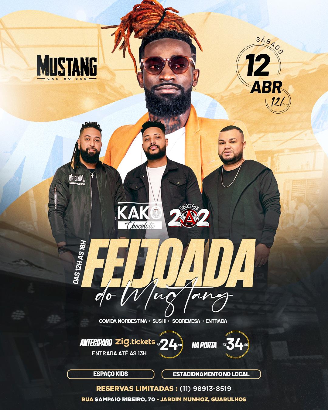 FEIJOADA SÁBADO 12/04/2025 NO MUSTANG GUARULHOS