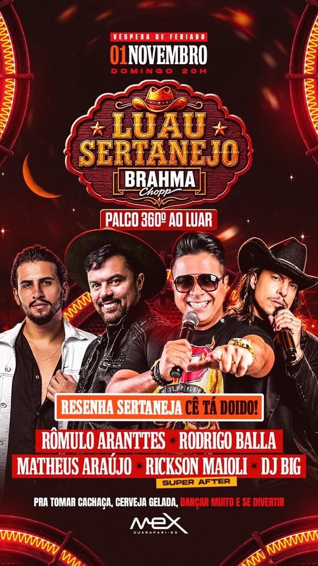 Luau Sertanejo no Mex: 01-11-26